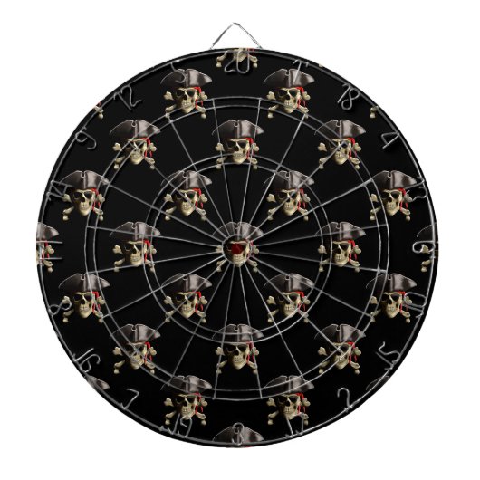 Jeu De Fléchettes Crâne et chapeau de pirate (Devant)