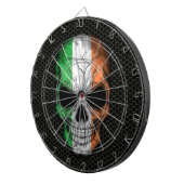Jeu De Fléchettes Crâne irlandais de drapeau sur le graphique en (Devant droit)