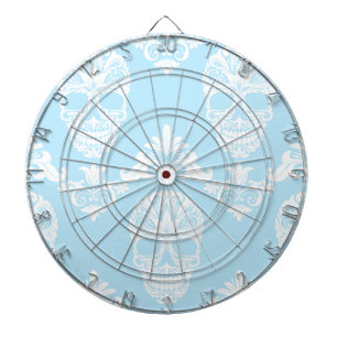 Jeu De Fléchettes crâne victorien bleu