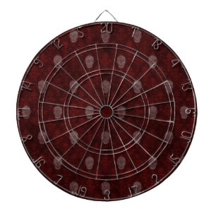 Jeu De Fléchettes Crânes victoriens tombés Rouge
