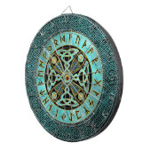 Jeu De Fléchettes Croix celtique décorative - et alphabet de runes (Devant droit)