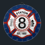 Jeu De Fléchettes Croix maltaise de pompiers de nombre fait sur<br><div class="desc">Parez votre Firestation et aidez l'intérieur de pompier pour détendre avec cette cible faite sur commande comportant votre nombre de caserne de pompiers et la date on l'a établi que.</div>