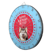 Jeu De Fléchettes Cute Siberian Husky Joyeux Points rouges bleus d'a (Devant droit)