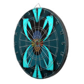 Jeu De Fléchettes Cyan Abstrait Art Print (Devant droit)