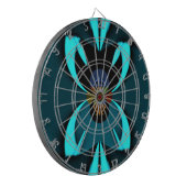 Jeu De Fléchettes Cyan Abstrait Art Print (Devant gauche)