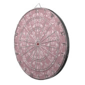 Jeu De Fléchettes Damas violet et blanc (Devant droit)