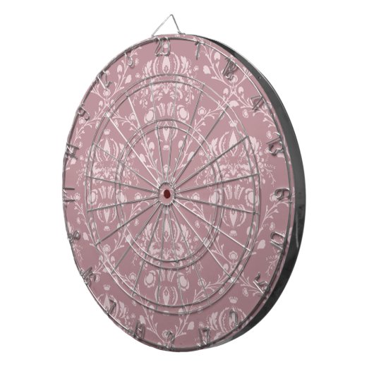 Jeu De Fléchettes Damas violet et blanc (Devant droit)