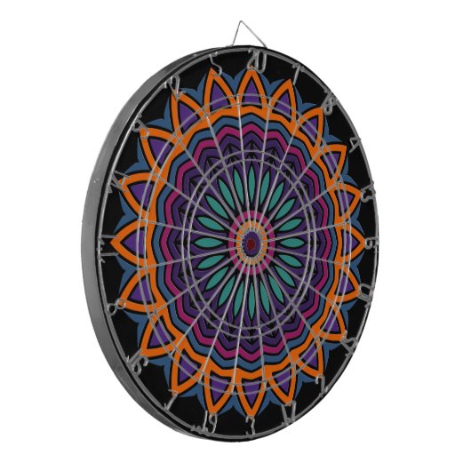 Jeu De Fléchettes DART Mandala - Fleur (Devant gauche)