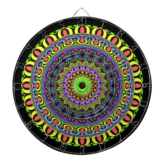 Jeu De Fléchettes DART Mandala - néon 1 (Devant)