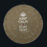 Jeu De Fléchettes Décor Café Taupe Gardez Le Calme Et Votre Texte Fa<br><div class="desc">Your personalized Keep Calm saying on a fine custom taupe taubeige color style decor. A personalized Keep Calm Style saying on a un of a enfant vend. Humorous or whimsical on your creative words on two editable lines of text. Remember to use CAPITAL letters for best results Use the link...</div>