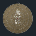 Jeu De Fléchettes Décor Café Taupe Gardez Le Calme Et Votre Texte Fa<br><div class="desc">Your personalized Keep Calm saying on a fine custom taupe taubeige color style decor. A personalized Keep Calm Style saying on a un of a enfant vend. Humorous or whimsical on your creative words on two editable lines of text. Remember to use CAPITAL letters for best results Use the link...</div>