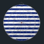 Jeu De Fléchettes Décor Nautique<br><div class="desc">Décor à rayures horizontales bleu marine. Un cadeau nautique moderne qui fera une impression sur,  ou hors du bateau. Utilisez le lien "Demandez à ce concepteur" pour nous contacter avec vos demandes de design spécial ou pour obtenir de l'aide pour répondre à vos besoins de projet de personnalisation.</div>