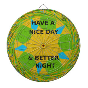 Jeu De Fléchettes Design circulaire "Bonne journée et meilleure nuit