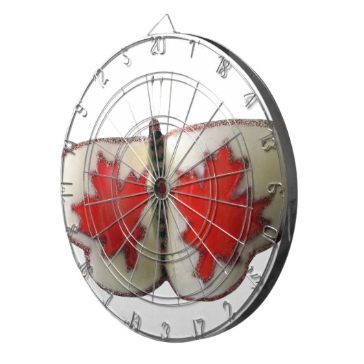 Jeu De Fléchettes Design de papillon du drapeau canadien (Devant droit)