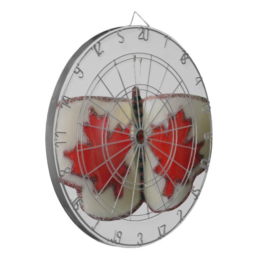 Jeu De Fléchettes Design de papillon du drapeau canadien (Devant gauche)