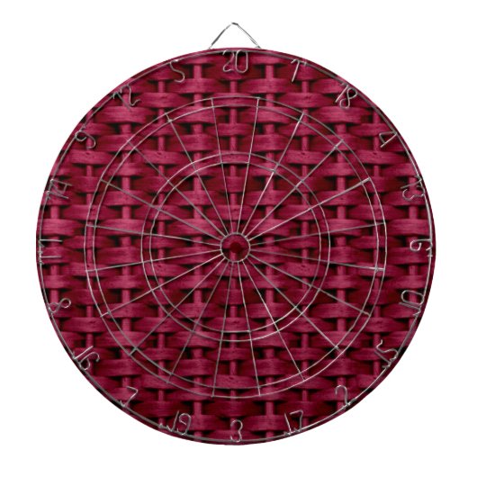 Jeu De Fléchettes Design graphique en osier rouge (Devant)