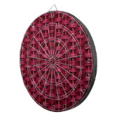 Jeu De Fléchettes Design graphique en osier rouge (Devant droit)