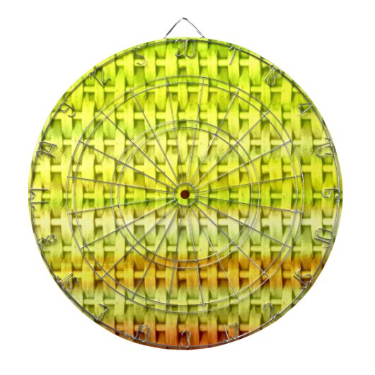 Jeu De Fléchettes Design graphique en osier vert citron (Devant)