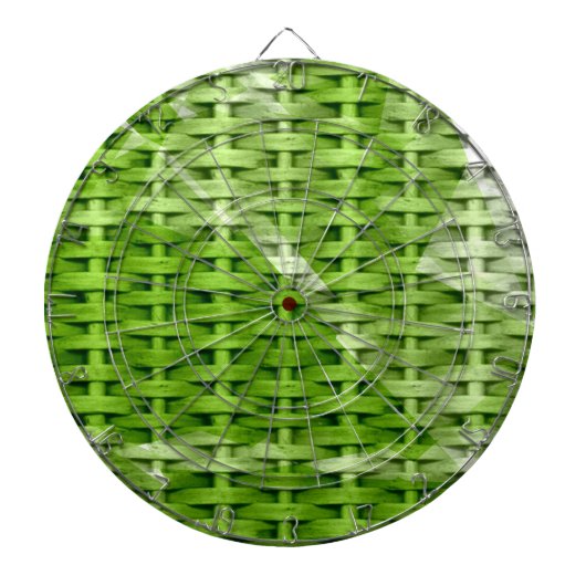 Jeu De Fléchettes Design graphique en osier vert rétro (Devant)
