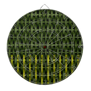 Jeu De Fléchettes Design graphique en osier vert vintage 2