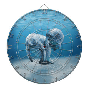 Jeu De Fléchettes Deux lamantins nageant