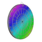 Jeu De Fléchettes Diagonale arc-en-ciel bleu à vert (Devant gauche)