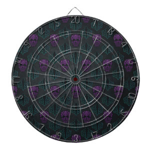 JEU DE FLÉCHETTES DOMMASK SKULT TURQUOISE PURPLE