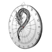 Jeu De Fléchettes Dragon noir et blanc (Devant droit)