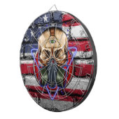 Jeu De Fléchettes Drapeau américain de Biohazard de crâne de (Devant droit)