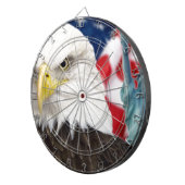Jeu De Fléchettes Drapeau américain et statue d'aigle de la liberté (Devant droit)