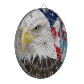 Jeu De Fléchettes Drapeau américain et statue d'aigle de la liberté (Devant gauche)