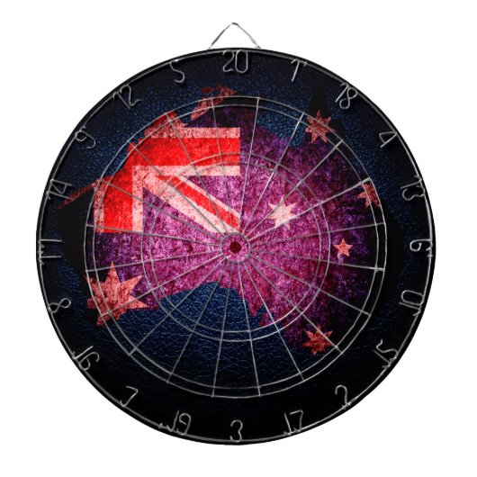 Jeu De Fléchettes Drapeau australien et carte #3 (Devant)