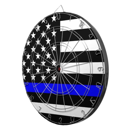 Jeu De Fléchettes Drapeau de Blue Line USA (Devant droit)