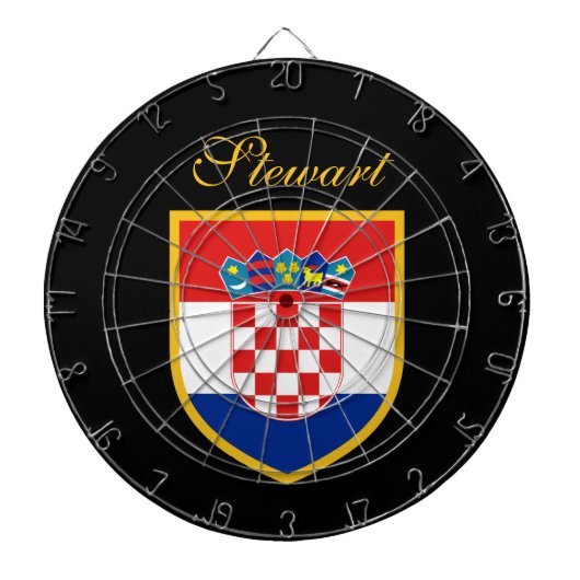 Jeu De Fléchettes Drapeau de la Croatie personnalisé (Devant)