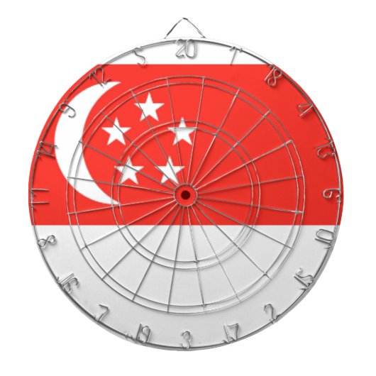 Jeu De Fléchettes Drapeau de Singapour (Devant)