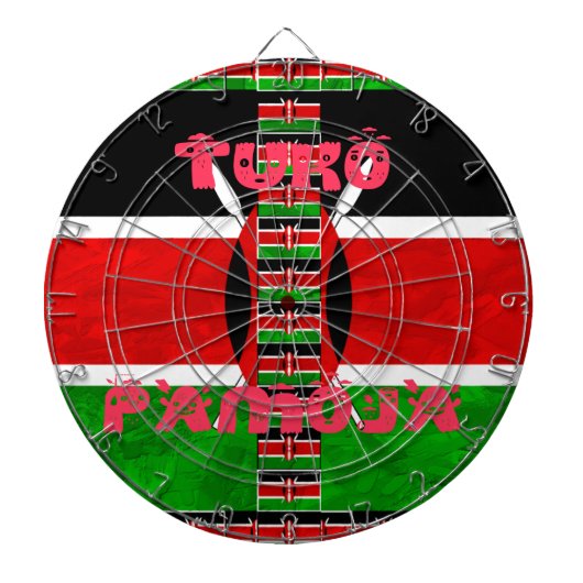 Jeu De Fléchettes Drapeau du Kenya : Tuko Pamoja - Conception d'art (Devant)