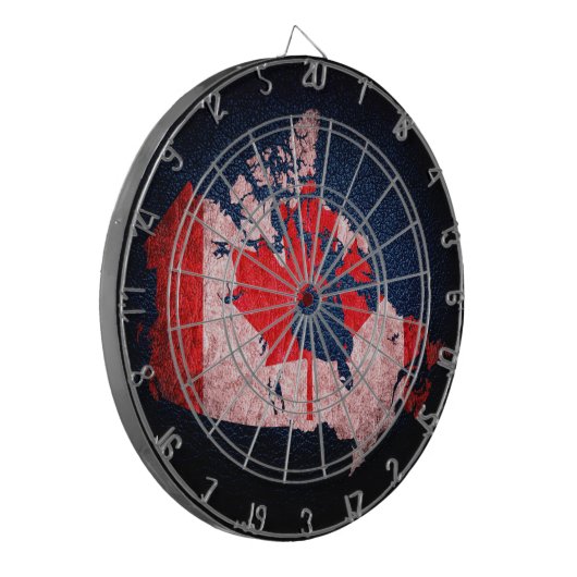 Jeu De Fléchettes Drapeau et carte du Canada (Devant gauche)
