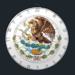 Jeu De Fléchettes Drapeau Mexique - Armoiries<br><div class="desc">Image vectorielle du drapeau d'armoiries du Mexique sur un tableau de bord.</div>