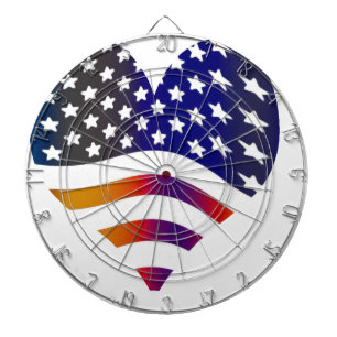 Jeu De Fléchettes drapeau usa coeur amour américain honneur troupes