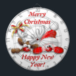 Jeu De Fléchettes Drôle Père Noël et Reindeer Cartoon Dartboard<br><div class="desc">Christmas Funny Santa and Reindeer Cartoon Characters orignially made on Vector Technique ! Cute image for children and for funny and Happy Christmas Holidays !</div>