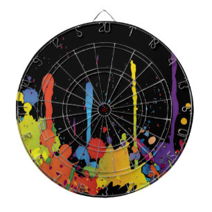 Jeu De Fléchettes ÉCLABOUSSURE DRÔLE II DE COULEUR + votre backgr.