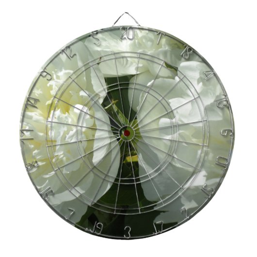 Jeu De Fléchettes Elégant blanc peony floral blanc photo (Devant)