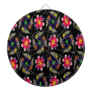 Jeu De Fléchettes Élégant floral rouge