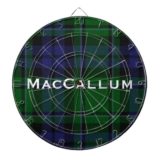 Jeu De Fléchettes Élégant Lit Bleu & Vert MacCallum Tartan Plaid (Devant)