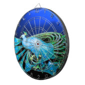 JEU DE FLÉCHETTES ÉLÉGANT PEACOCK EN BLEU (Devant droit)