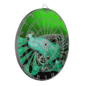 JEU DE FLÉCHETTES ELÉGANT PEACOCK EN VERT ÉMERAUDE (Devant gauche)