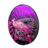 JEU DE FLÉCHETTES ÉLÉGANT POISSON ROSE FUCHSIA EN POURBOUILLE (Devant droit)