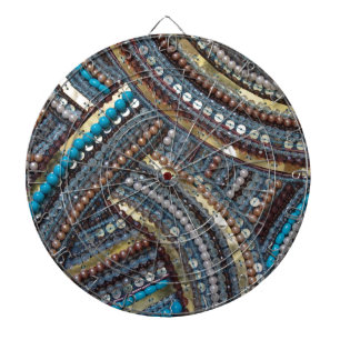 Jeu De Fléchettes Elégant turquoise paillée