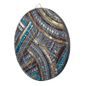 Jeu De Fléchettes Elégant turquoise paillée (Devant droit)