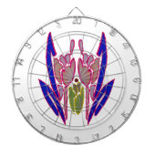 Jeu De Fléchettes Elégante aquarelle Rose Imprimer (Devant)